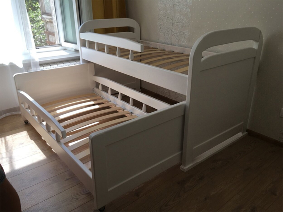 Выдвижные кровати для двоих и троих детей
