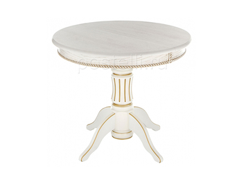 Стол Павия молочный с золотой патиной (Арт. 406082)