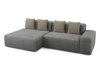 Угловой диван-кровать Hem (левый) светло-серый