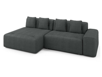 Угловой диван-кровать Hem (левый) темно-серый