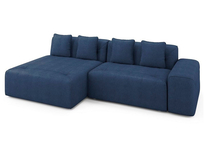 Угловой диван-кровать Hem (левый) синий
