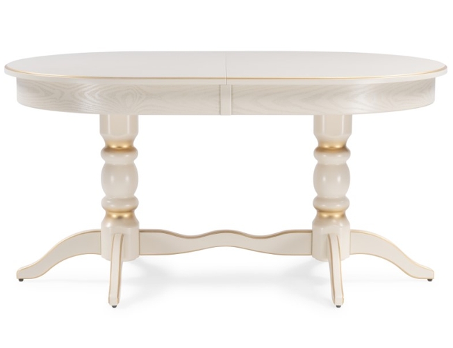 Деревянный стол Дейвер 160(220)х100 слоновая кость/золото (Арт.515968)