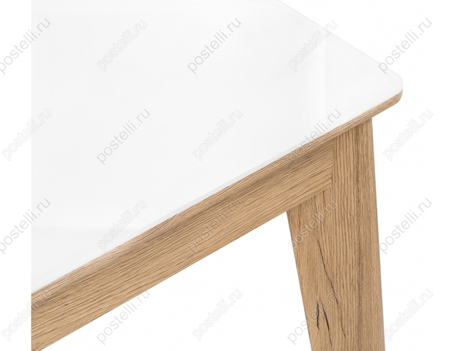 Стеклянный стол Арья дуб монтана/белый (Арт. 462109)