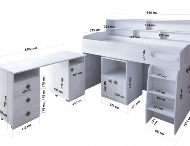 Кровать-чердак Ярофф Москва