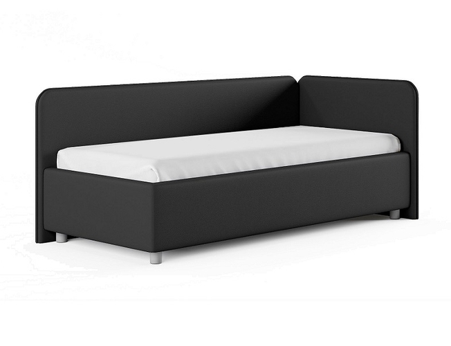 Кровать Capri L Сонум с подъемным механизмом, экокожа графит