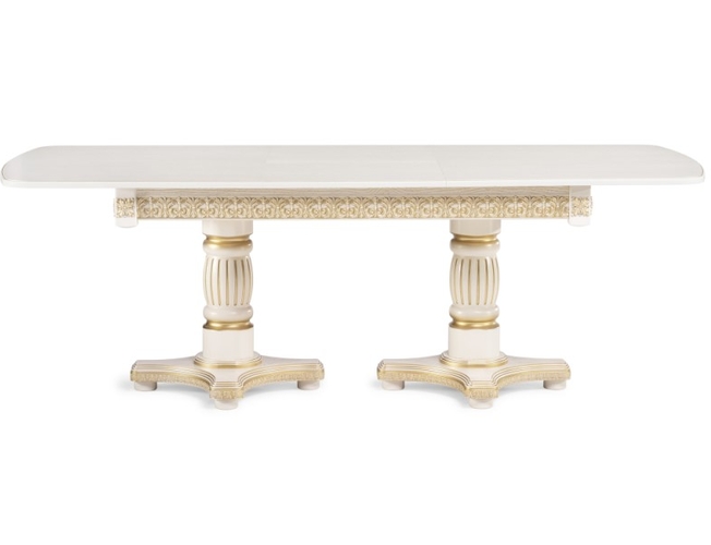 Деревянный стол Морнит слоновая кость/золото (Арт.515969)