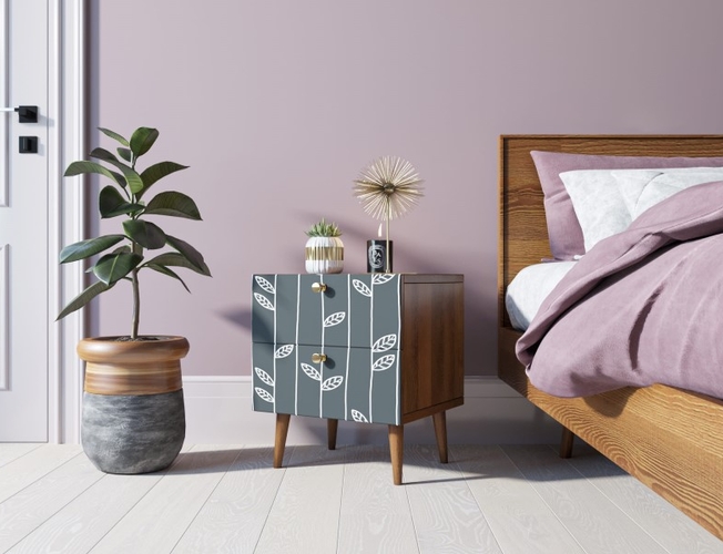 Тумбочка Berber с двумя ящиками 18 принт (Арт BB03/Print_18)