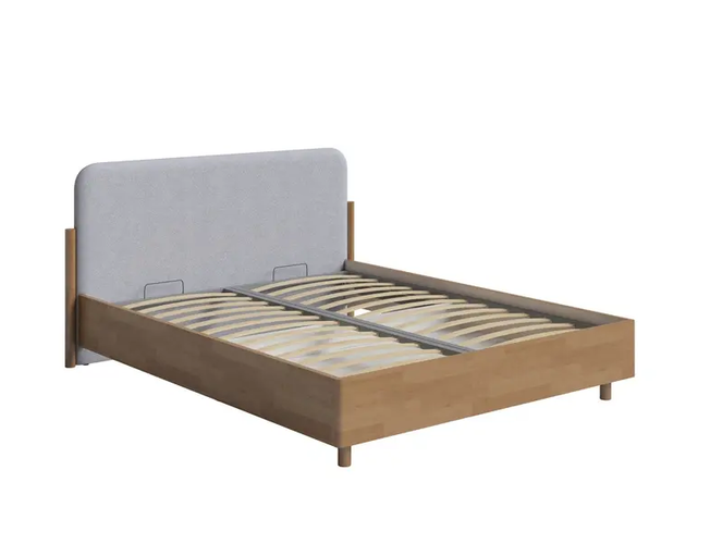 Кровать Grove для основания ПМ  - рогожка Nice серебряный/антик