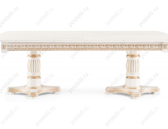 Стол Морнит молочный/золото (Арт 483916)