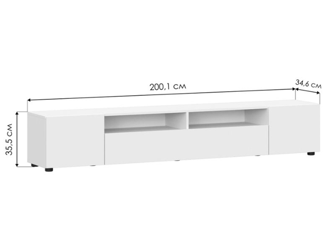 ТВ-Тумба Валенсия белый текстурный (арт. 536239)