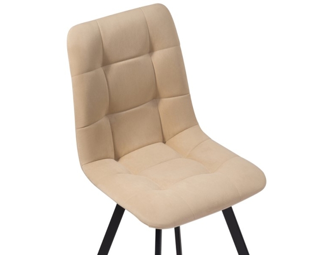 Стул на металлокаркасе Чилли черный/бежевый (Арт.489702)