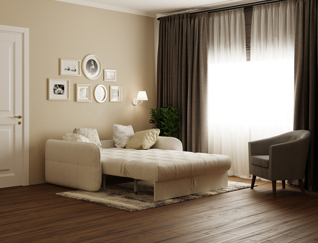 Диван-кровать Mellow Middle Орматек, Лофти Айвори