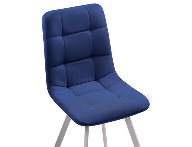 Стул на металлокаркасе Чилли белый/синий (Арт.489709)