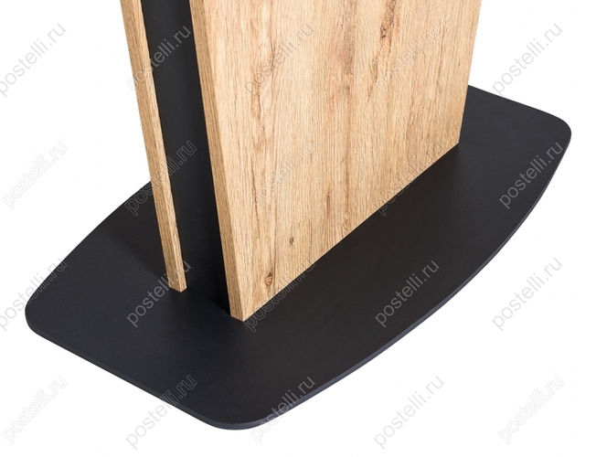 Стол на тумбе Теон графит/дуб антор натуральный (Арт 462100)