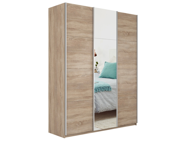Шкаф-купе Прайм з-х дверный (ЛДСП, зеркало), Сонома