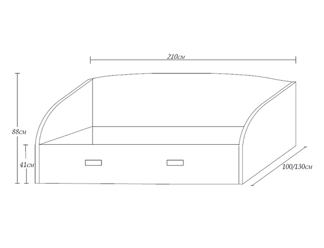 Кровать-тахта Априлия с ящиком
