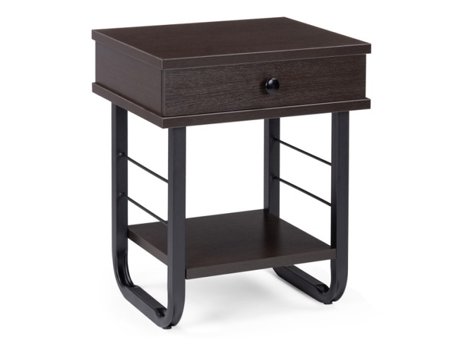 Прикроватная тумба Малгома черная/ венге (Арт.511607)