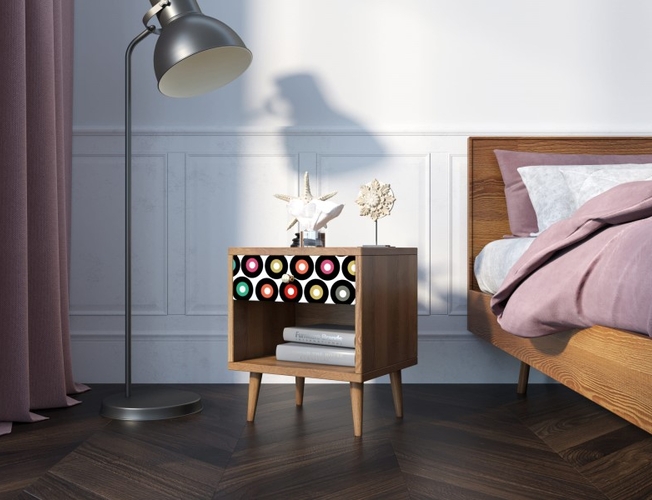 Тумбочка Berber с открытой полкой 37 принт (Арт BB33/Print_37)