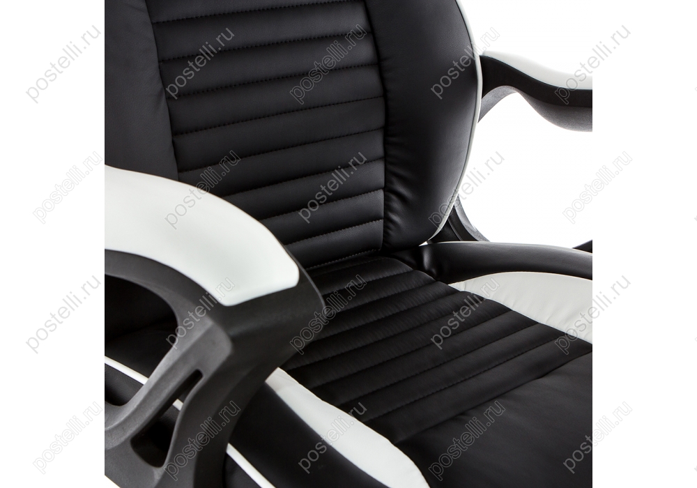 Игровое кресло Leon черное/белое (Арт. 1945)