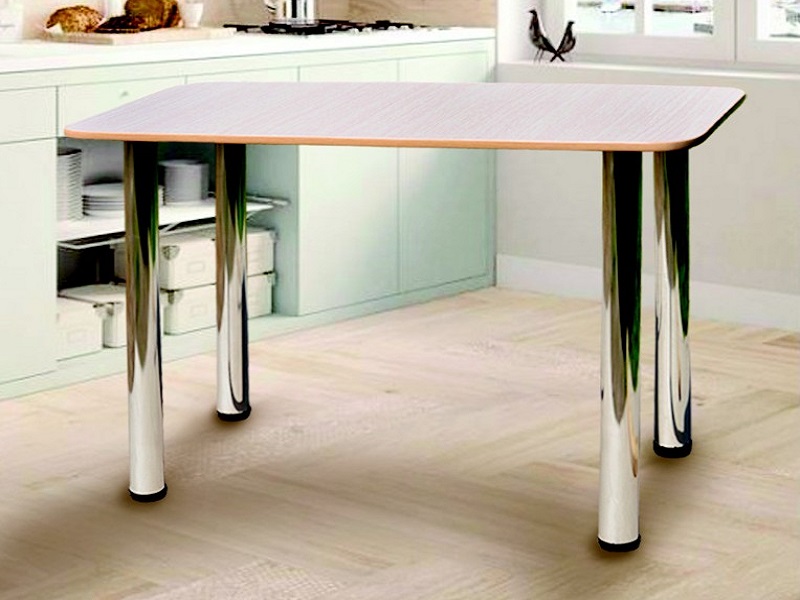 Кухонный стол на металлических опорах № 3 MaxМебель