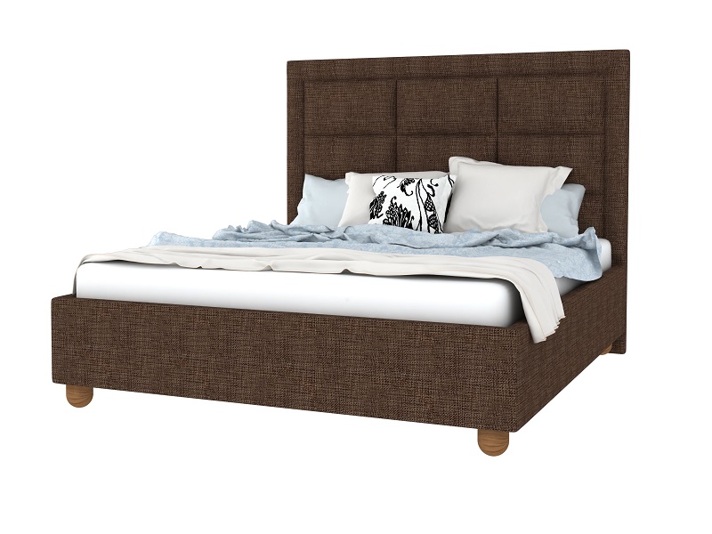 Кровать Афина с ящиком и ПМ коричневая